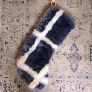 Anthropologie Faux Fur cozy stocking